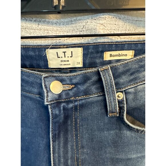LTJ Denim Los Angeles Bambino Womens Blue Bootcut Jeans Size 28 - Picture 2 of 3